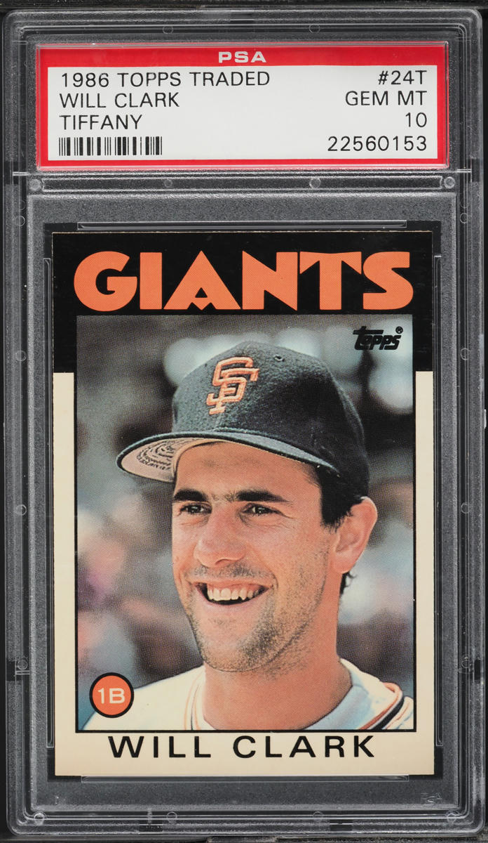 1986 Topps Traded Tiffany Will Clark ROOKIE #24T PSA 10 GEM MINT