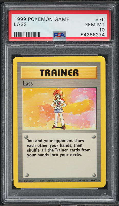 1999 Pokemon Base Set Lass #75 PSA 10 GEM MINT