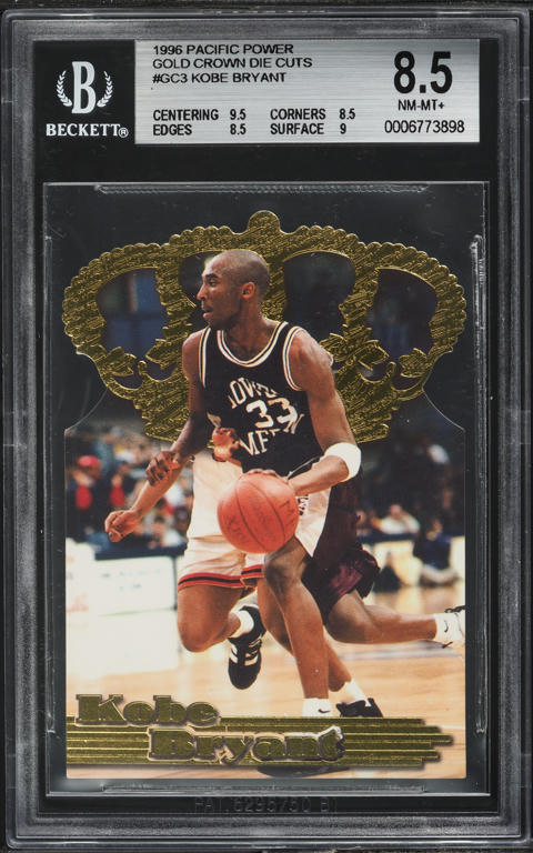 1996 Pacific Power Gold Crown Die-Cuts Kobe Bryant ROOKIE #GC-3