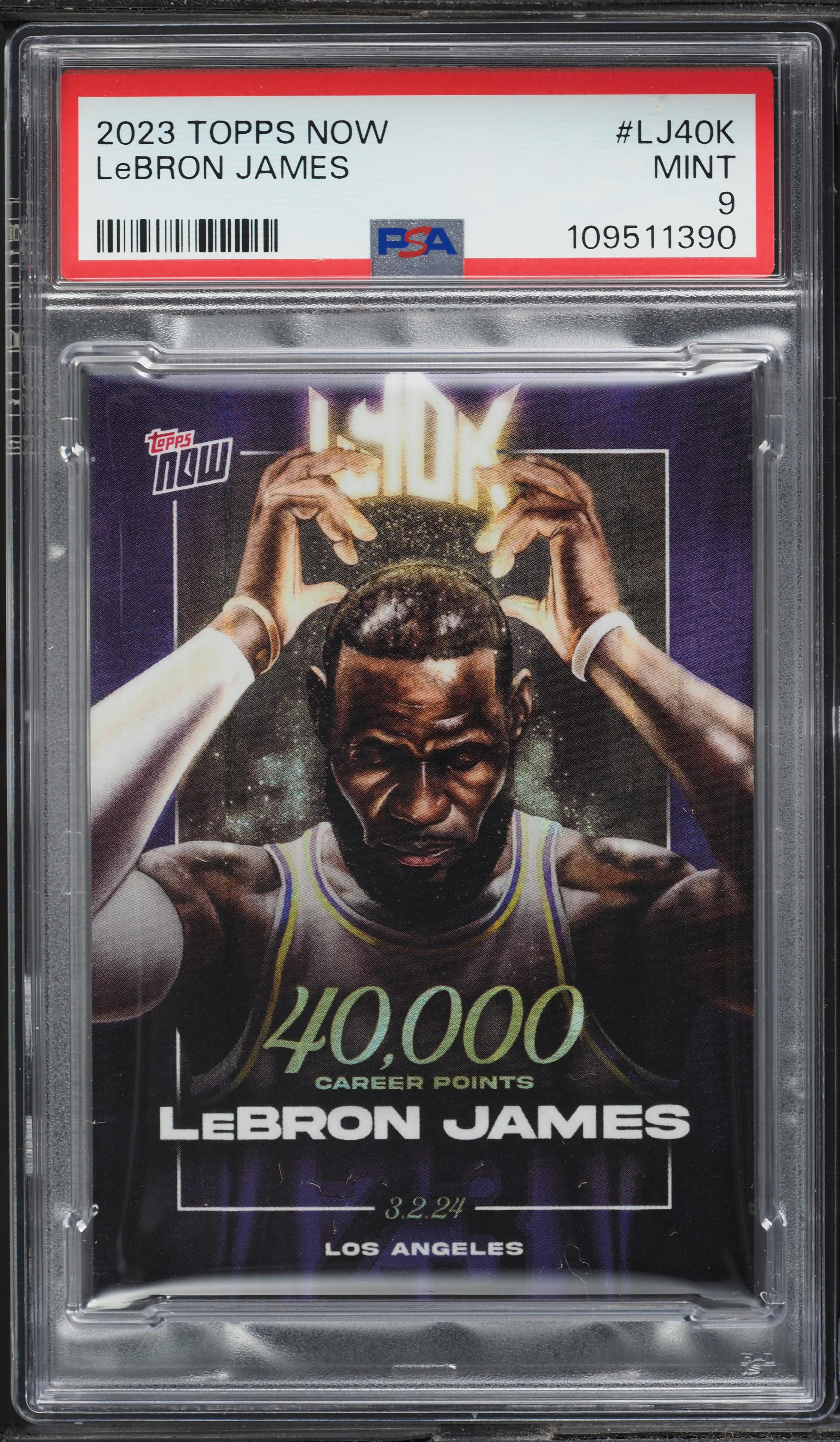 2023 Topps Now LeBron James #LJ-40K PSA 9 MINT on Fanatics Collect