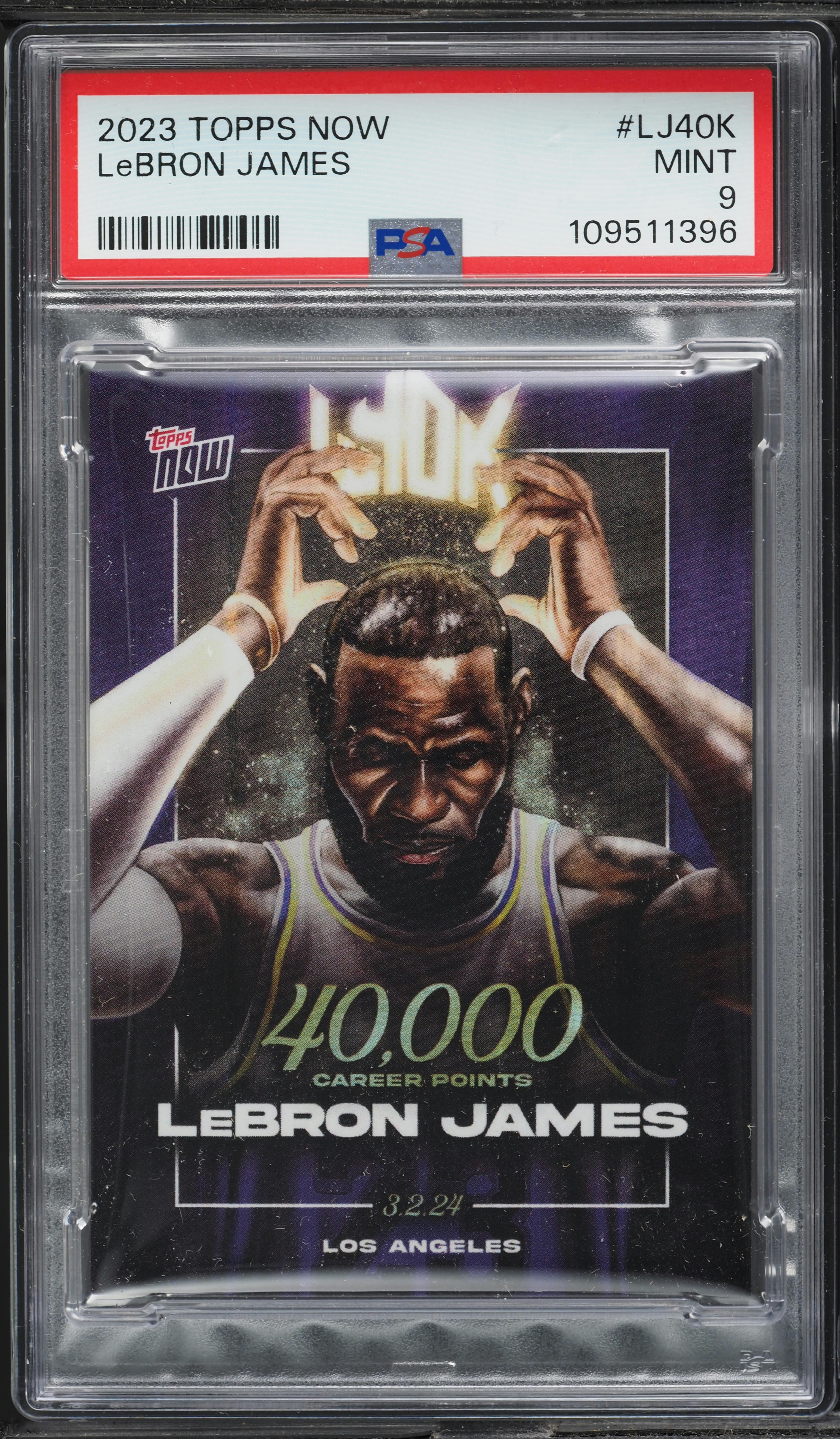 2023 Topps Now LeBron James #LJ-40K PSA 9 MINT on Fanatics Collect