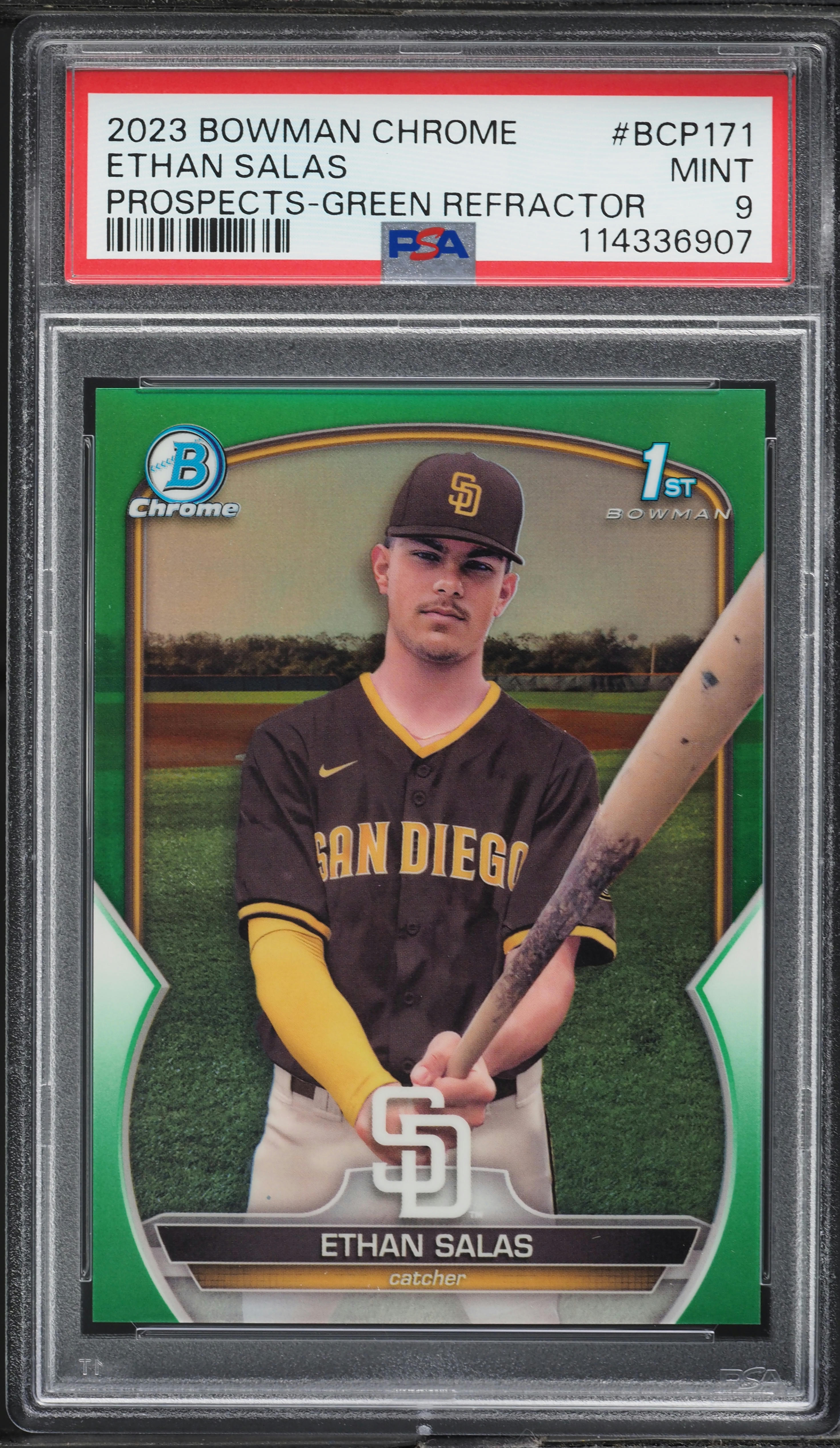 2023 Bowman Chrome Prospects Green Refractor Ethan Salas /99