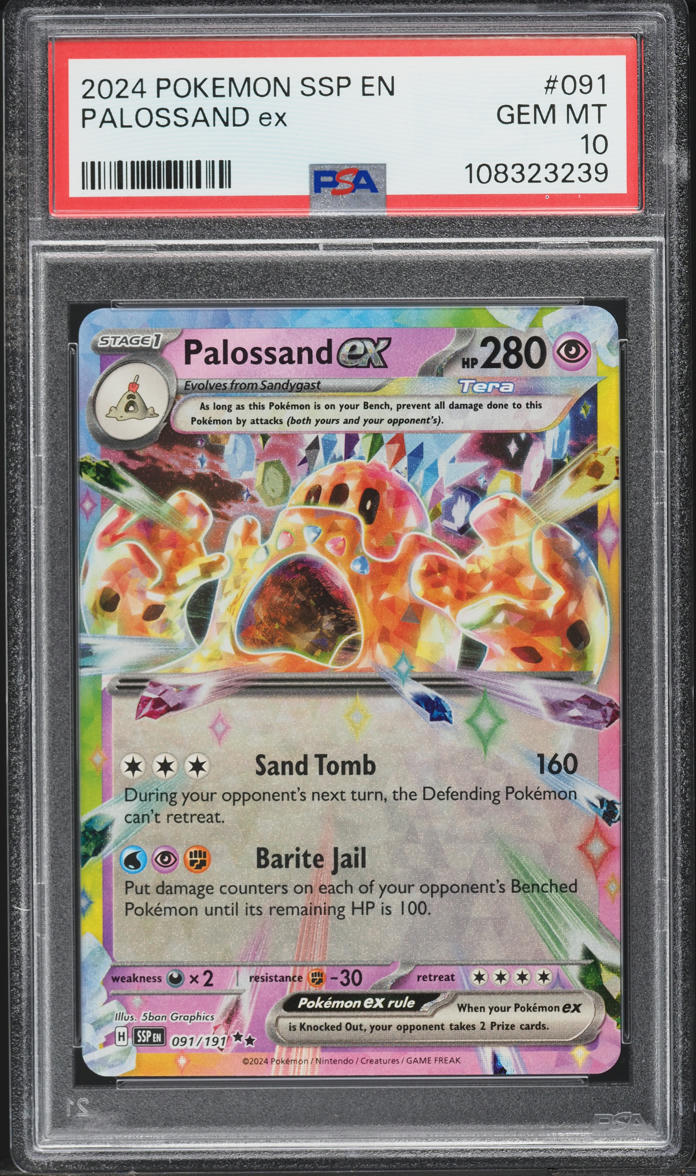 2024 Pokemon Scarlet & Violet Surging Sparks Palossand Ex #091 PSA 10 GEM MINT