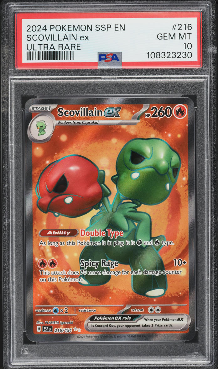 2024 Pokemon SV Surging Sparks UR Scovillain Ex #216 PSA 10 GEM MINT