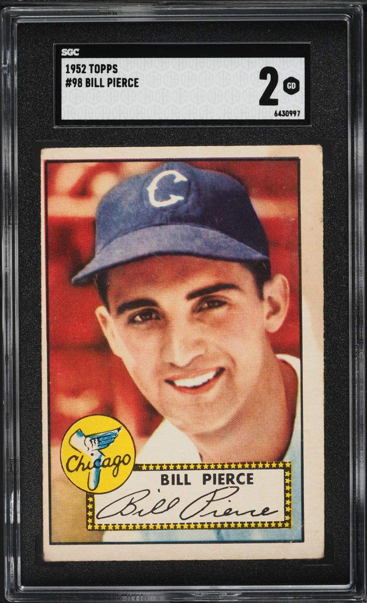 1952 Topps Bill Pierce #98 SGC 2 GD