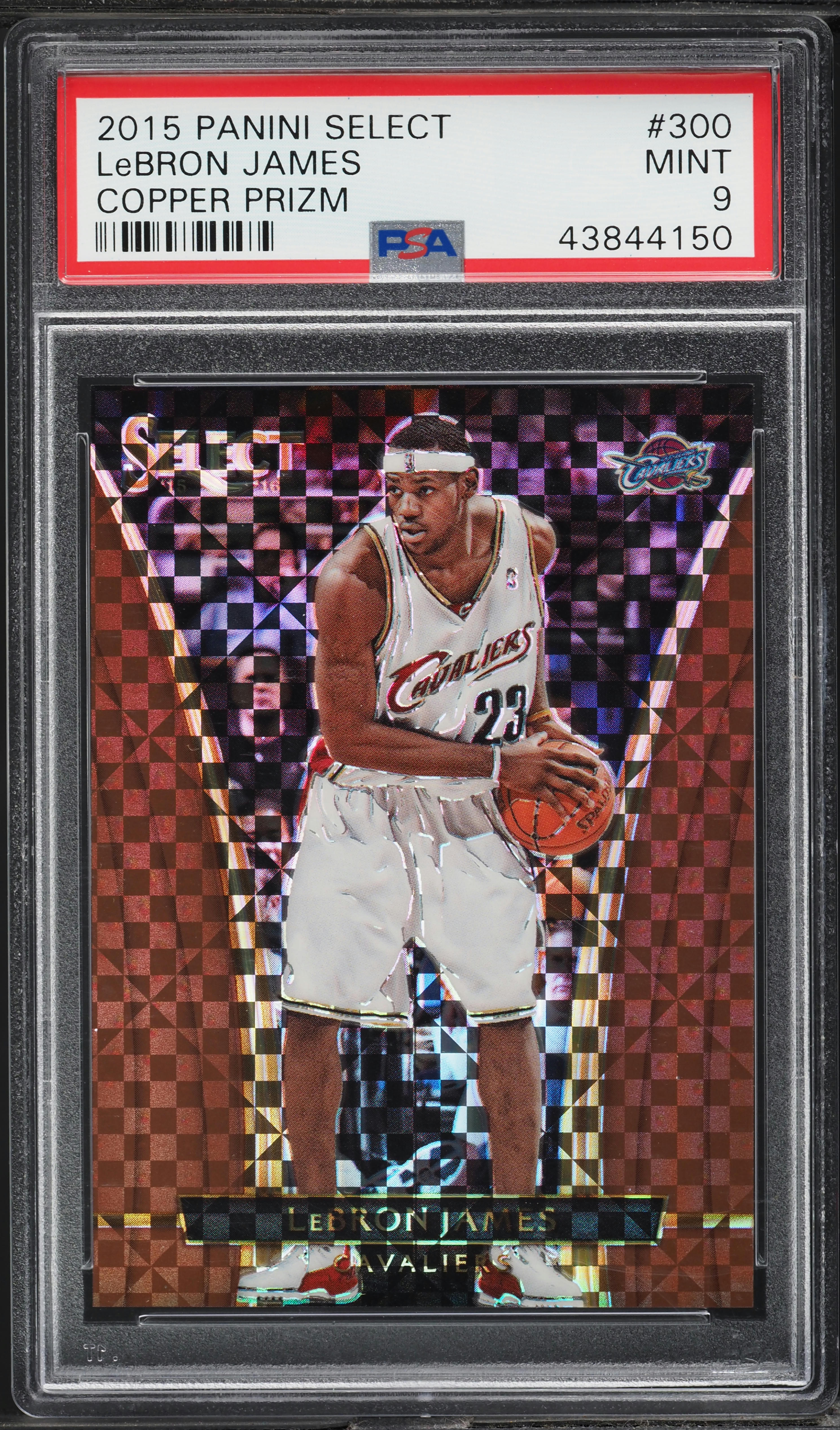 2015 Panini Select Copper Prizm LeBron James /49 #300 PSA 9 MINT
