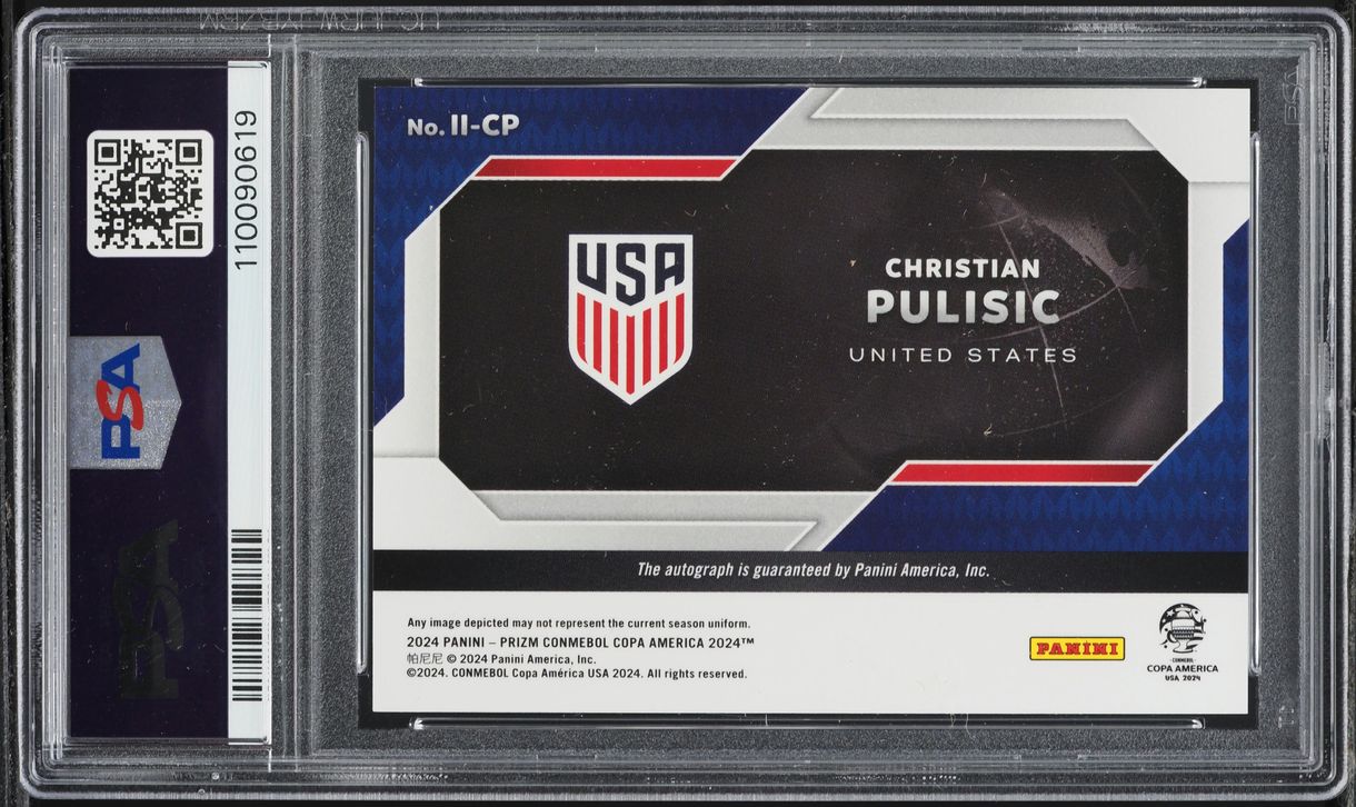 2024 Panini Prizm Copa International Ink Christian Pulisic AUTO #IICP PSA 10