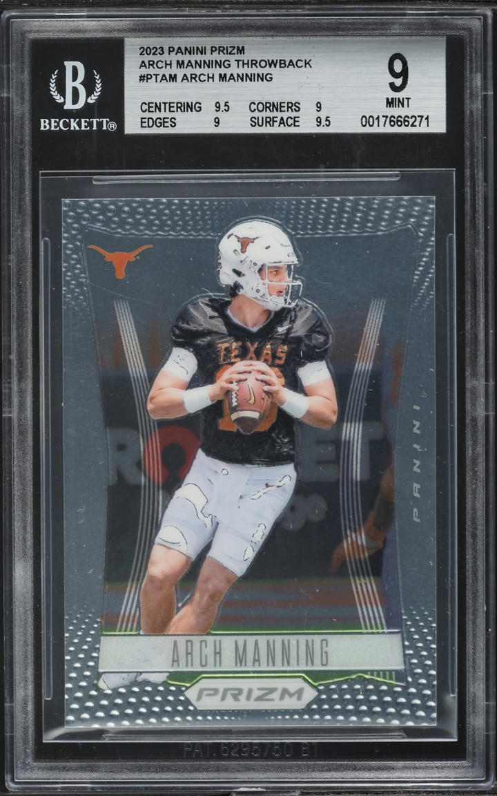 2023 Panini Prizm Arch Manning Throwback Arch Manning #PTAM BGS 9 MINT