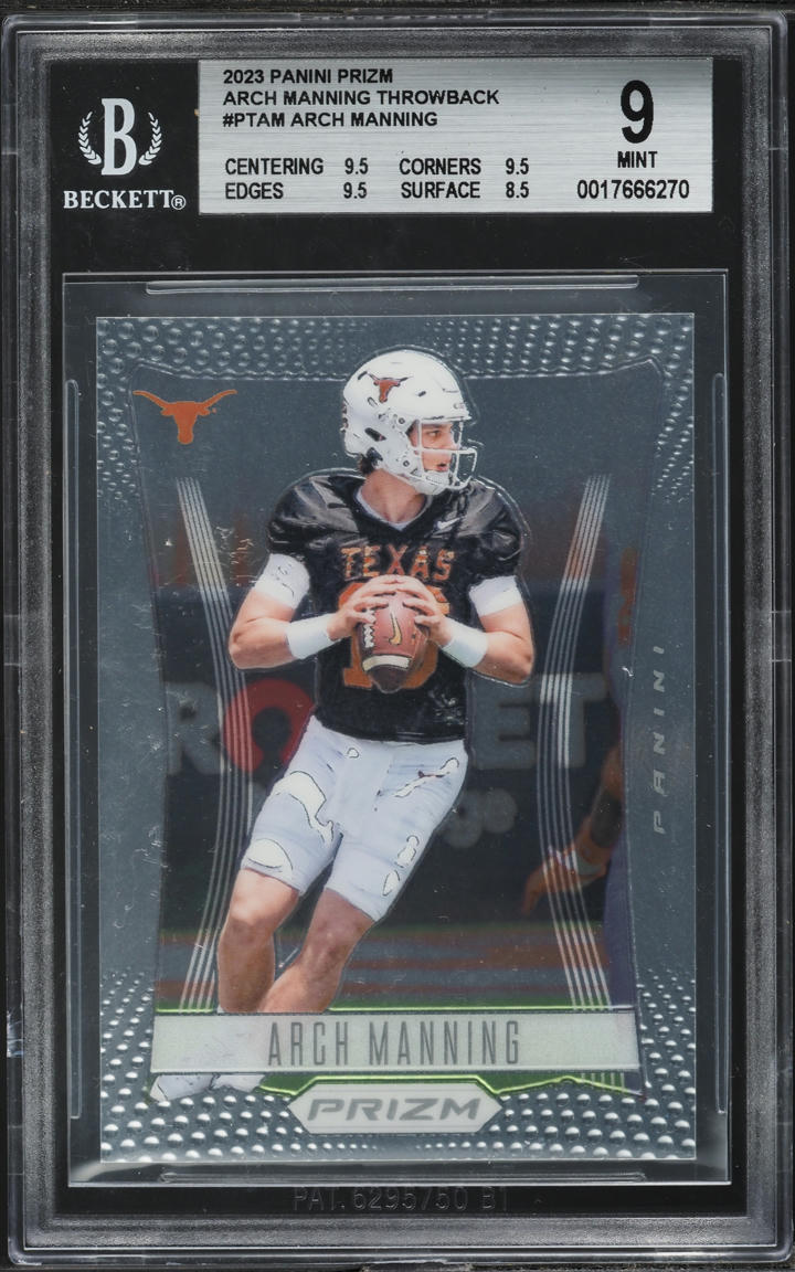 2023 Panini Prizm Arch Manning Throwback Arch Manning #PTAM BGS 9 MINT