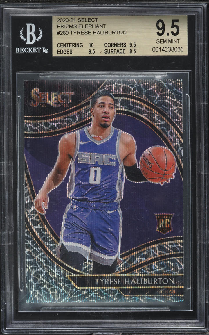 2020 Select Courtside Elephant Prizm Tyrese Haliburton ROOKIE #289 BGS 9.5 GEM