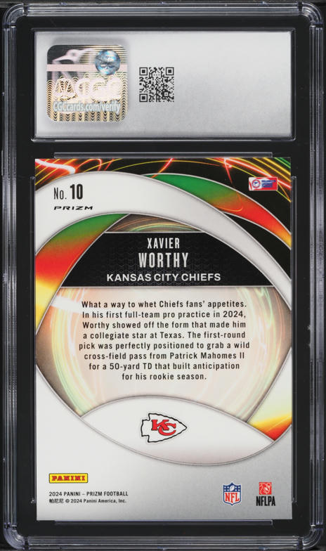 2024 Panini Prizm Portals Green Xavier Worthy ROOKIE #10 CGC 10