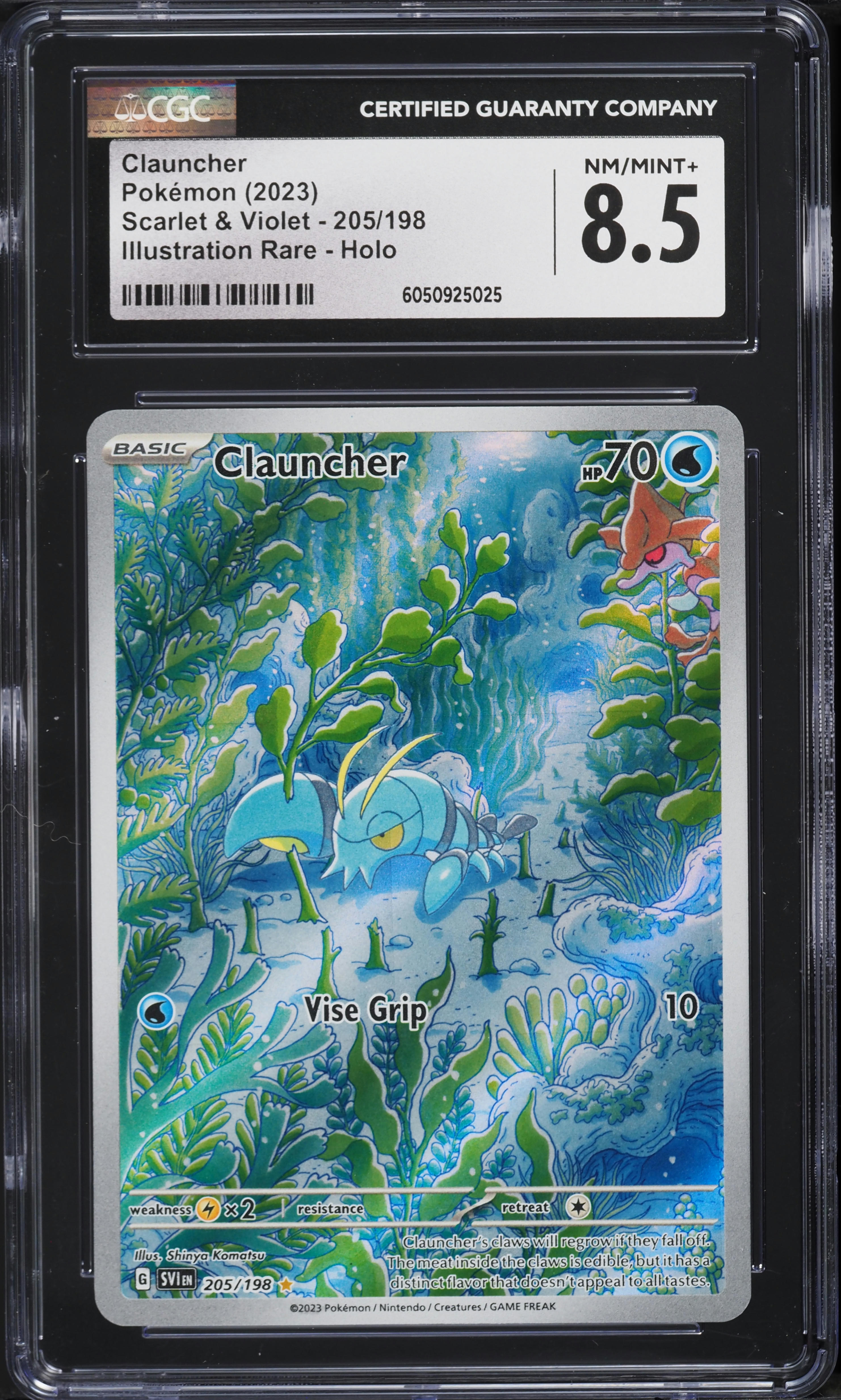 clauncher full art pokemon card Pokemon Scarlet & Violet Base Set Illustration Rare Clauncher #205