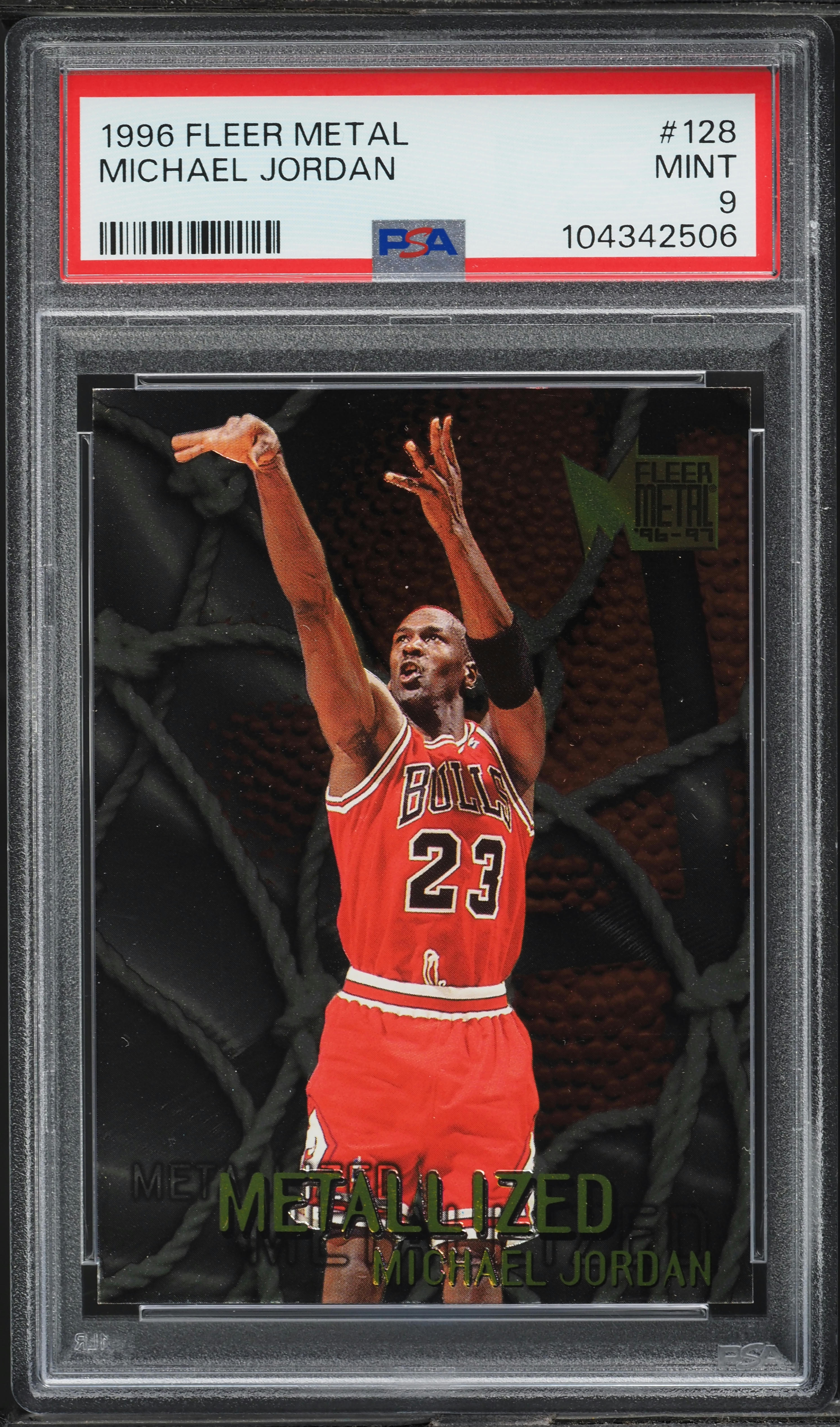 1996 Metal Metalized Michael Jordan #128 PSA 9 MINT on Fanatics