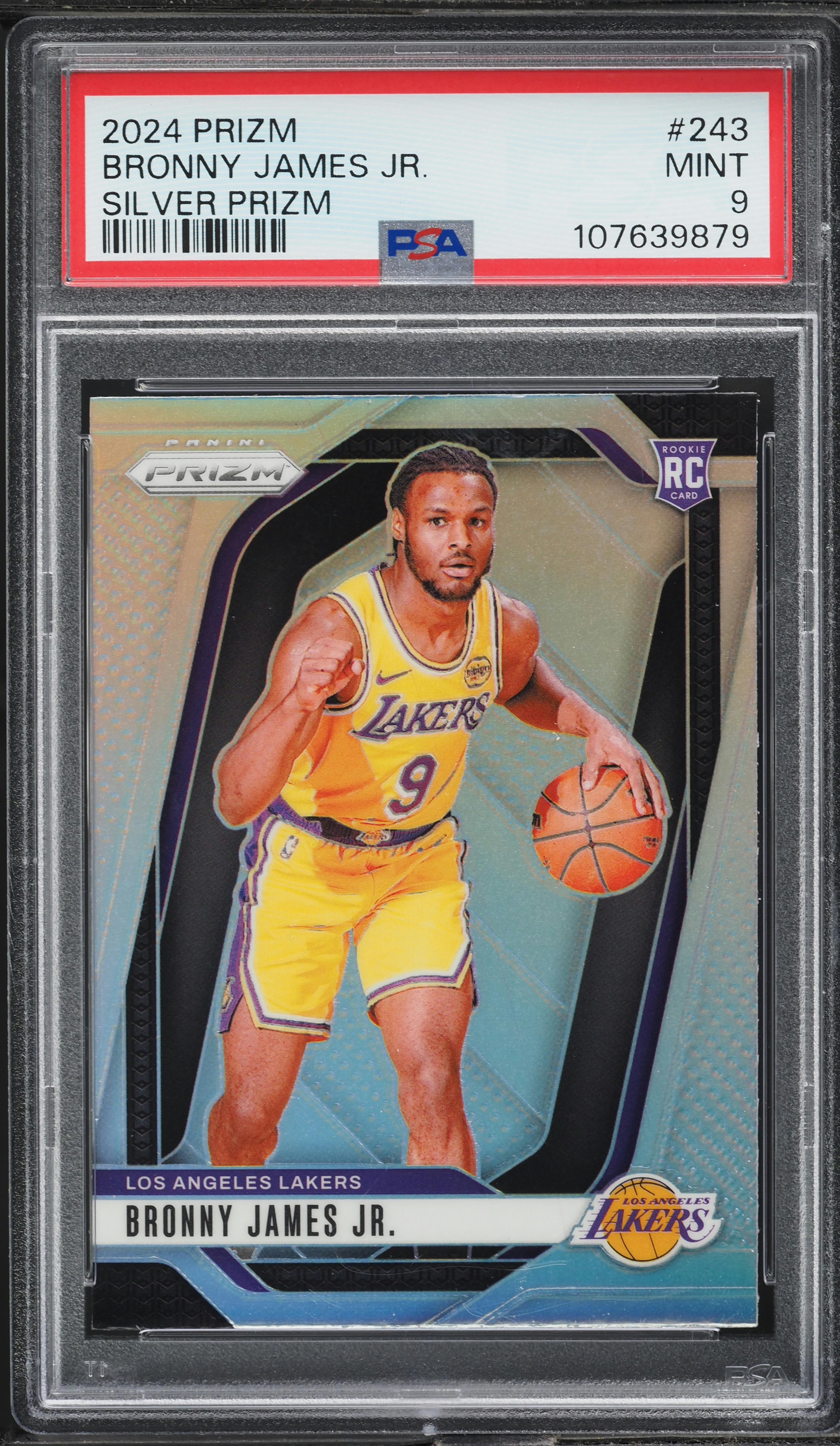 2024 Panini Prizm Silver Bronny James Jr. ROOKIE #243 PSA 9 MINT