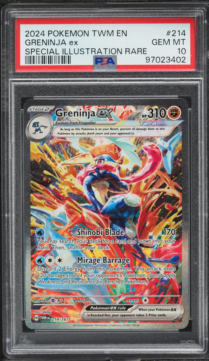 2024 Pokemon SV Twilight Masquerade SIR Greninja ex #214 PSA 10 GEM MINT