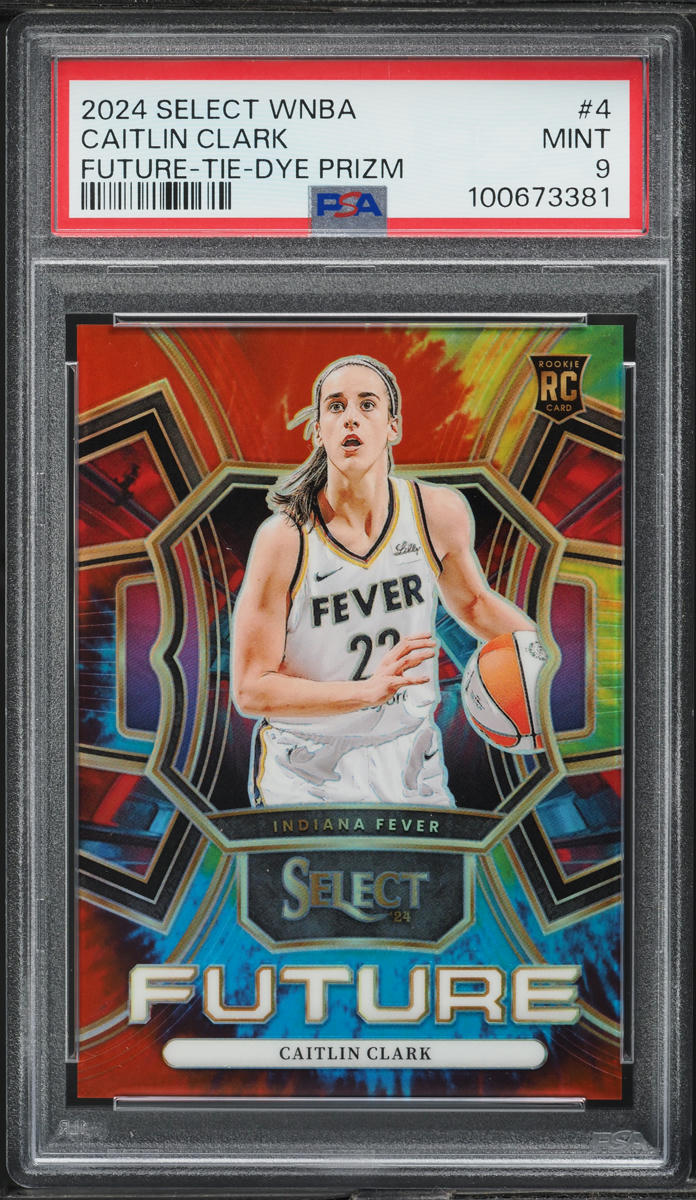 2024 Panini Select WNBA Future Tie Dye Prizm Caitlin Clark RC /25 #4 PSA 9 MINT
