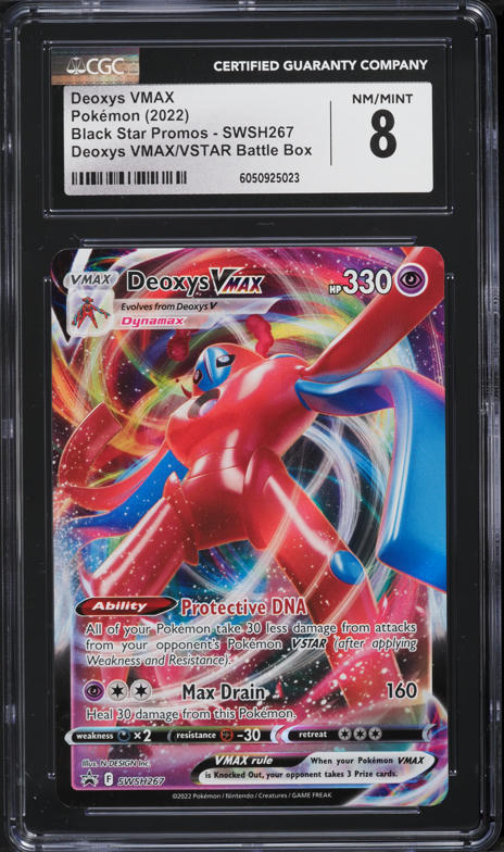 2022 Pokemon SWSH Black Star Promos Deoxys VMAX #SWSH267 CGC 8 NM-MT