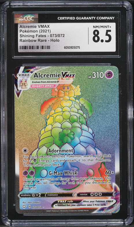 2021 Pokemon SWSH Shining Fates Hyper Rare Alcremie VMAX #73 CGC 8.5 NM-MT+