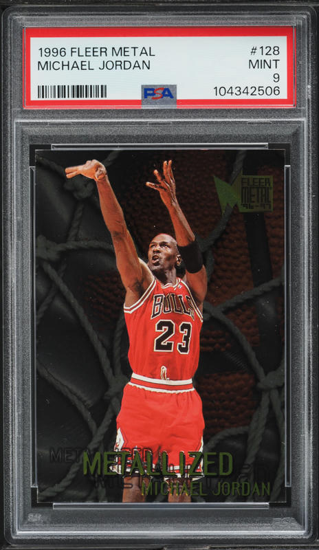 その他 1996 L MICHAEL JORDAN PSA 9 MINT 1996 Metal Metalized Michael Jordan #128 PSA 9 MINT on Fanatics