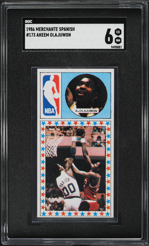 1985 Star Team 5x7 Hakeem Olajuwon ROOKIE #2 PSA 9 MINT on