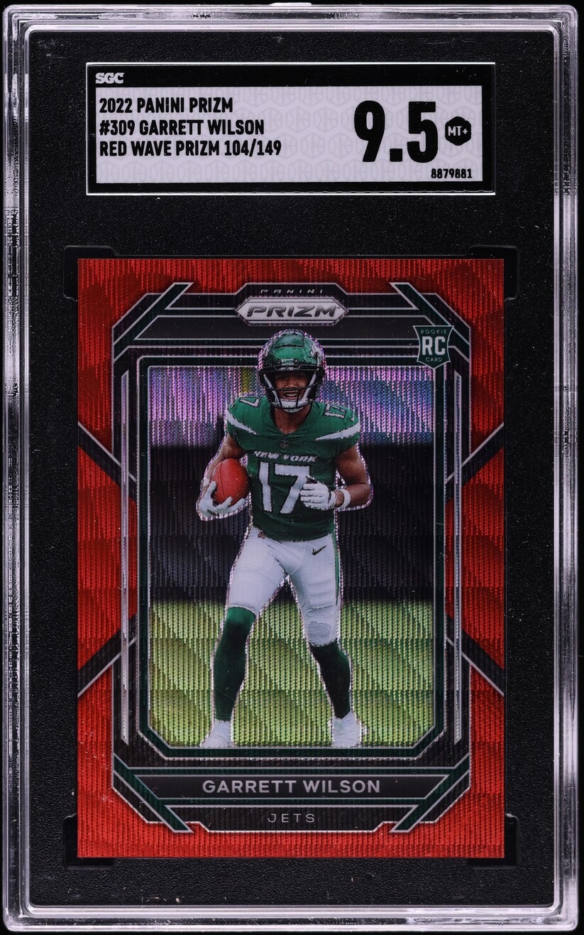 2022 Panini Prizm Red Wave Garrett Wilson ROOKIE /149 #309 SGC 9.5 MINT+