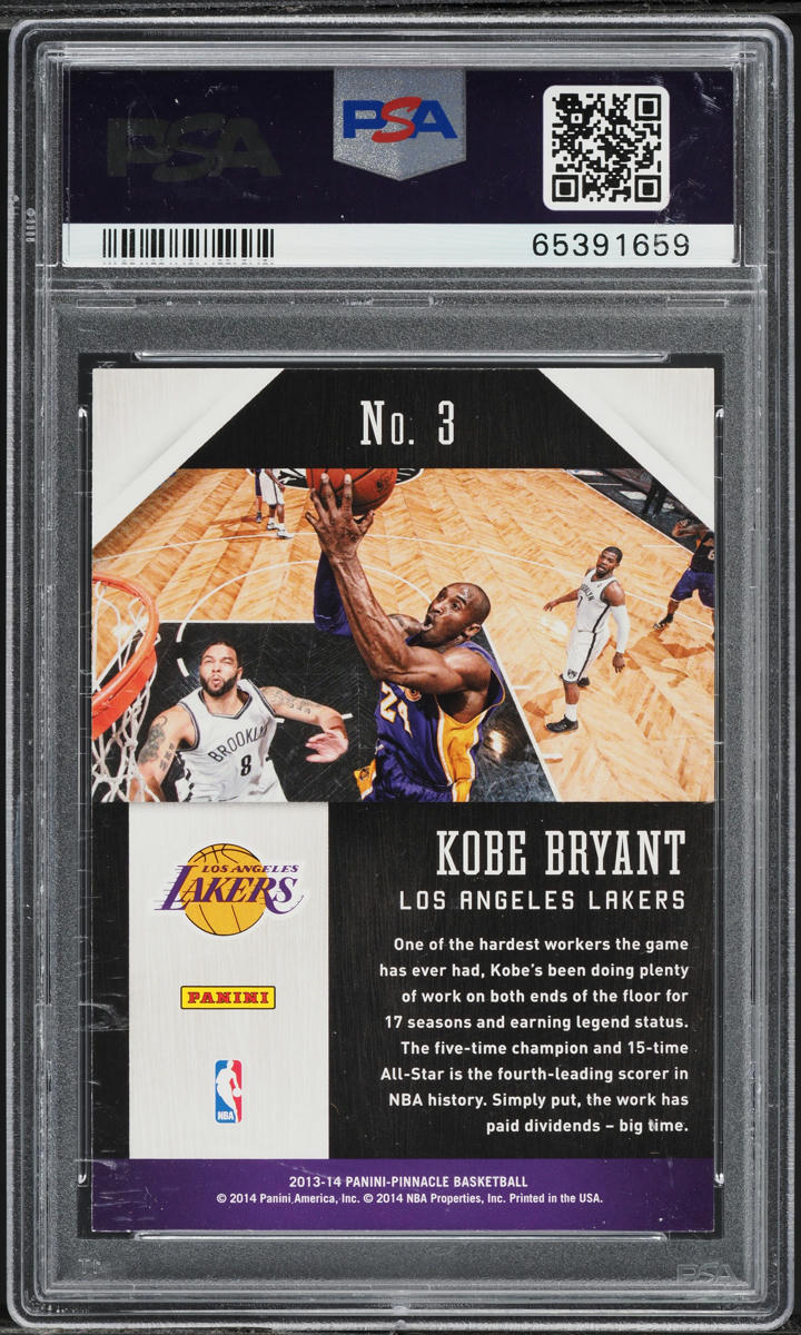 2013 Panini Pinnacle Awaiting The Call Kobe Bryant #3 PSA 9 MINT