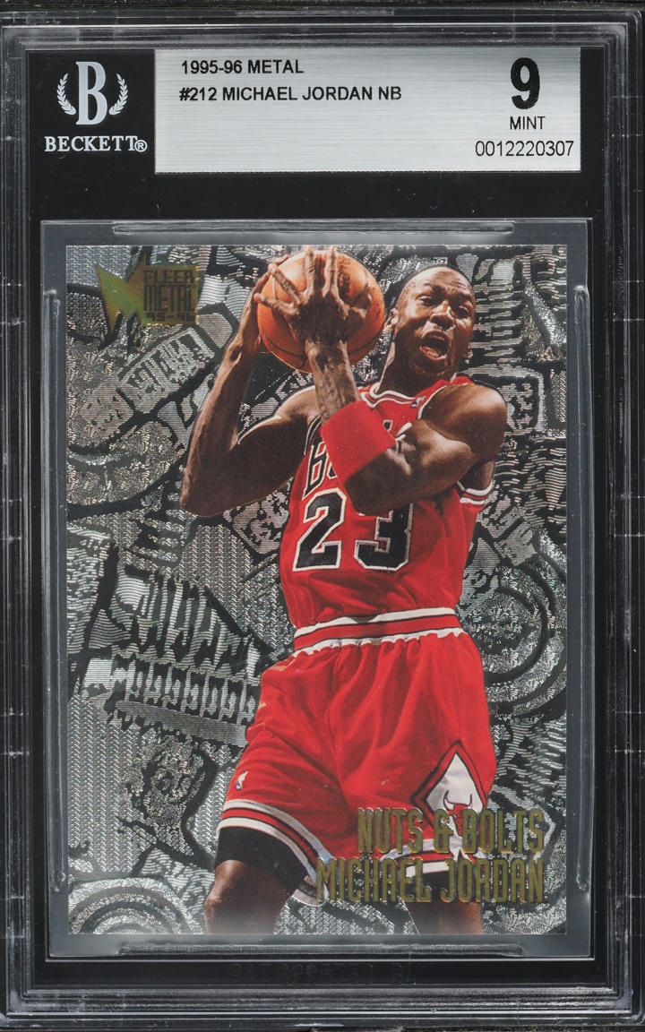 1995 Metal Nuts & Bolts Michael Jordan #212 BGS 9 MINT