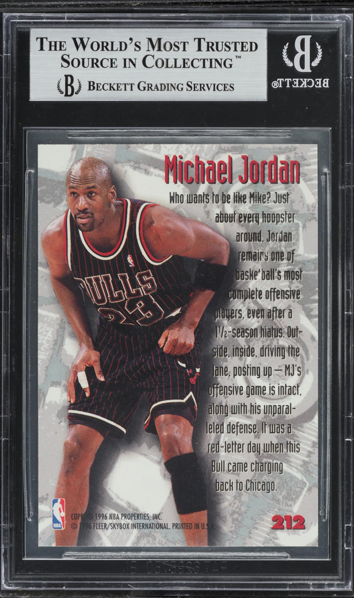 1995 Metal Nuts & Bolts Michael Jordan #212 BGS 9 MINT