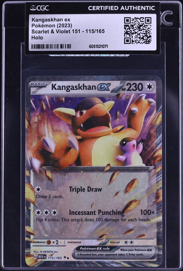 2023 Pokemon Scarlet & Violet 151 Holo Kangaskhan ex #115 CGC AUTH