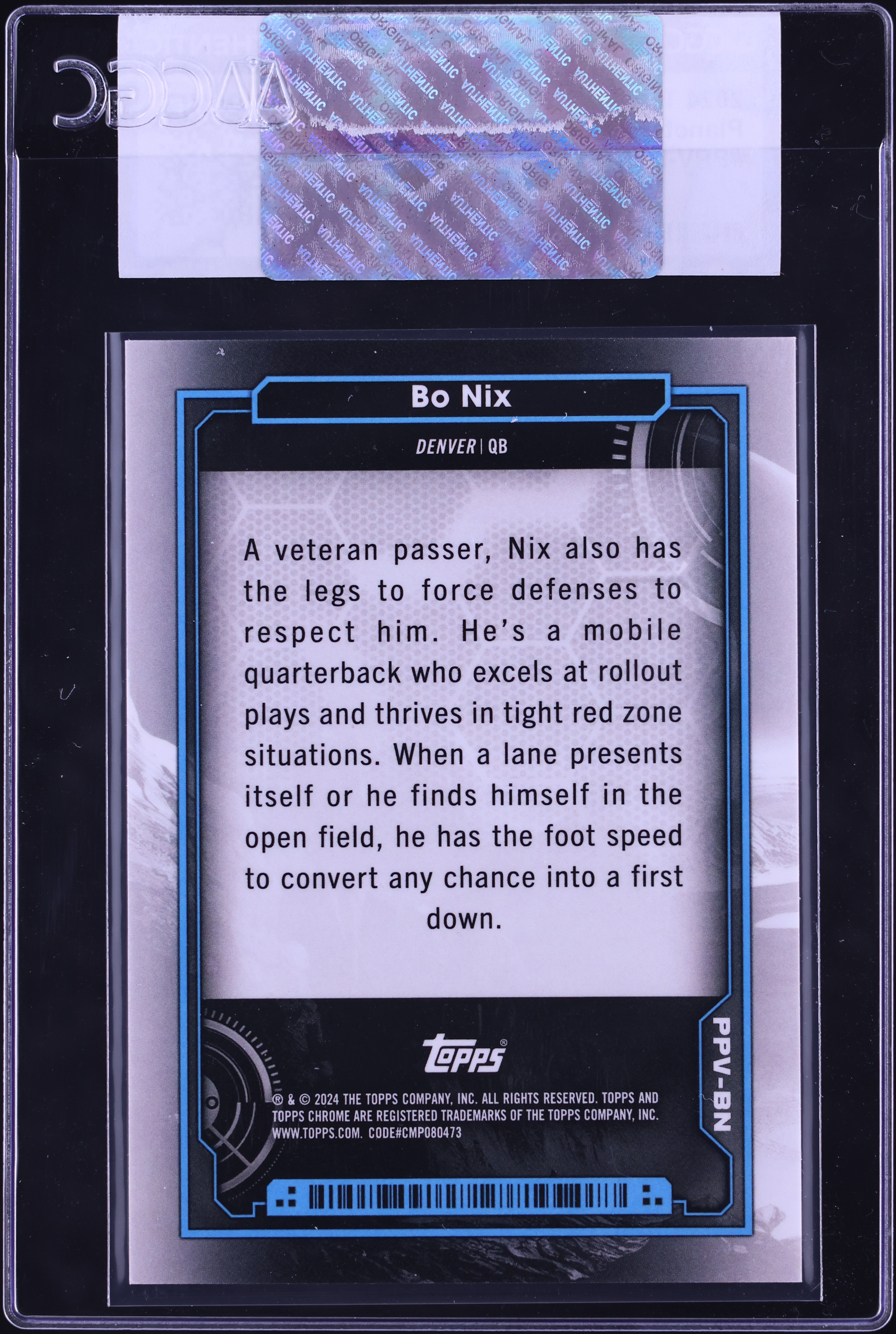 2024 Topps Cosmic Chrome Planetary Pursuit Venus Bo Nix ROOKIE