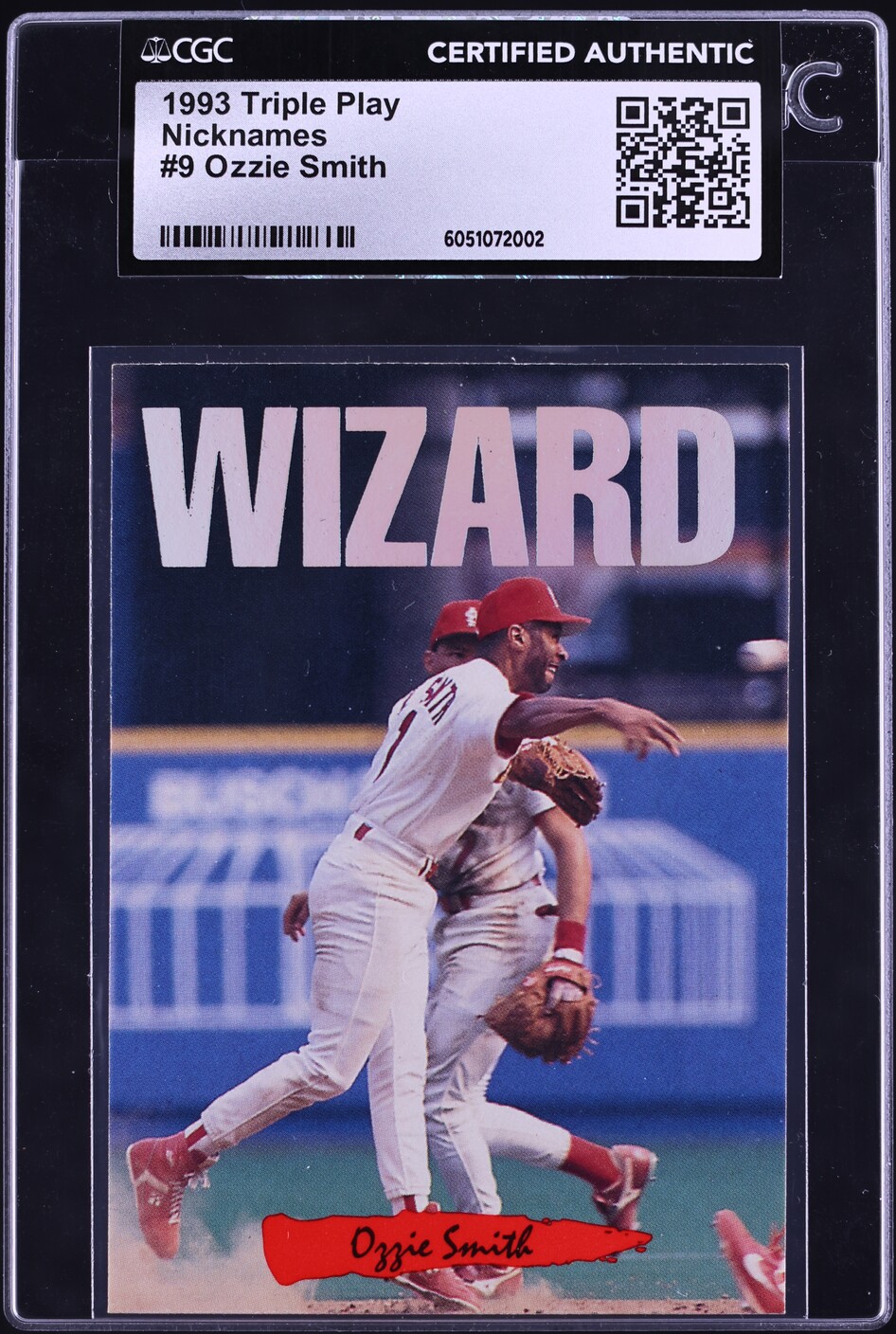 1993 Triple Play Nicknames Ozzie Smith #9 CGC AUTH