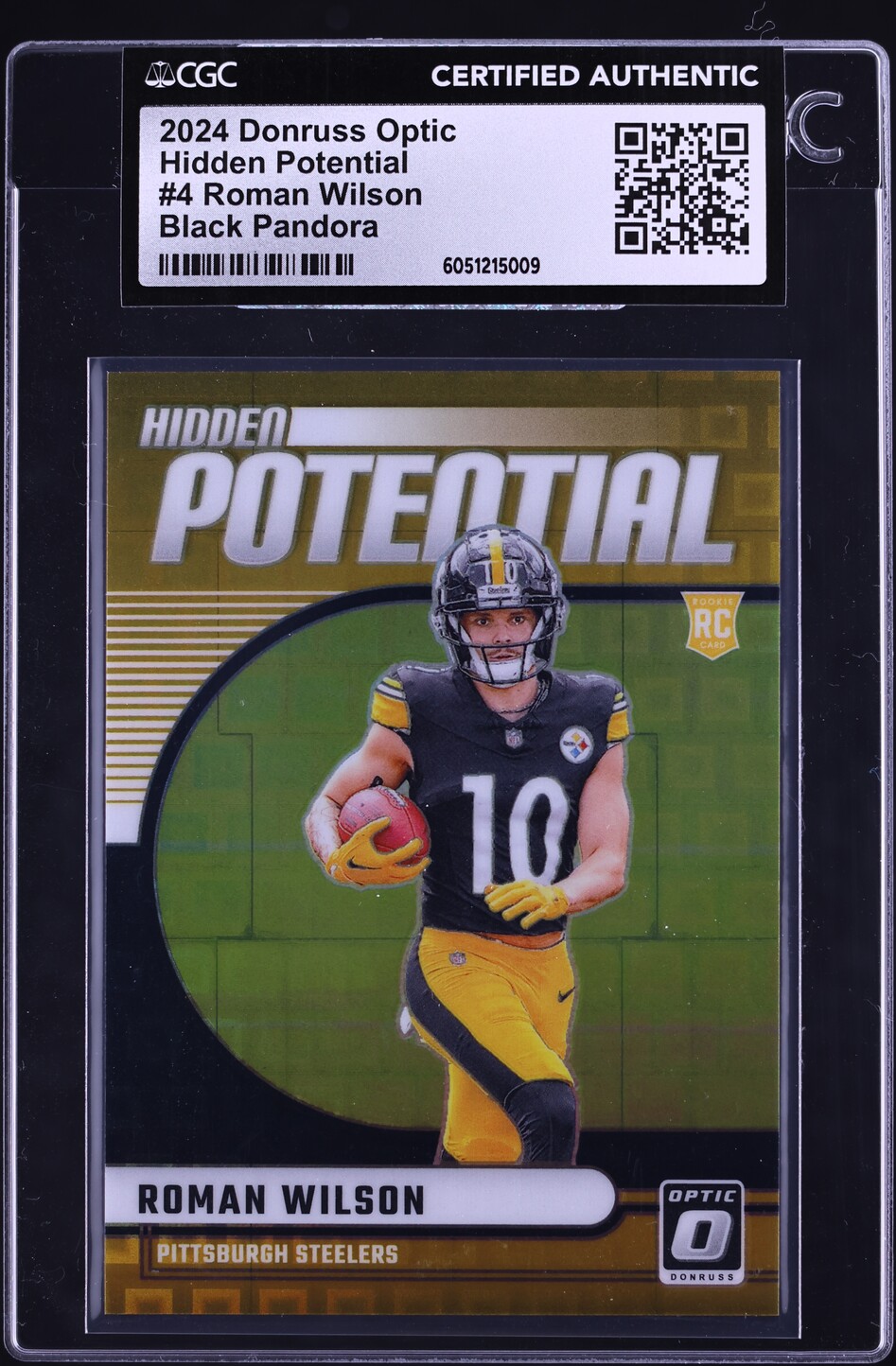 2024 Donruss Optic Hidden Potential Black Pandora Roman Wilson RC