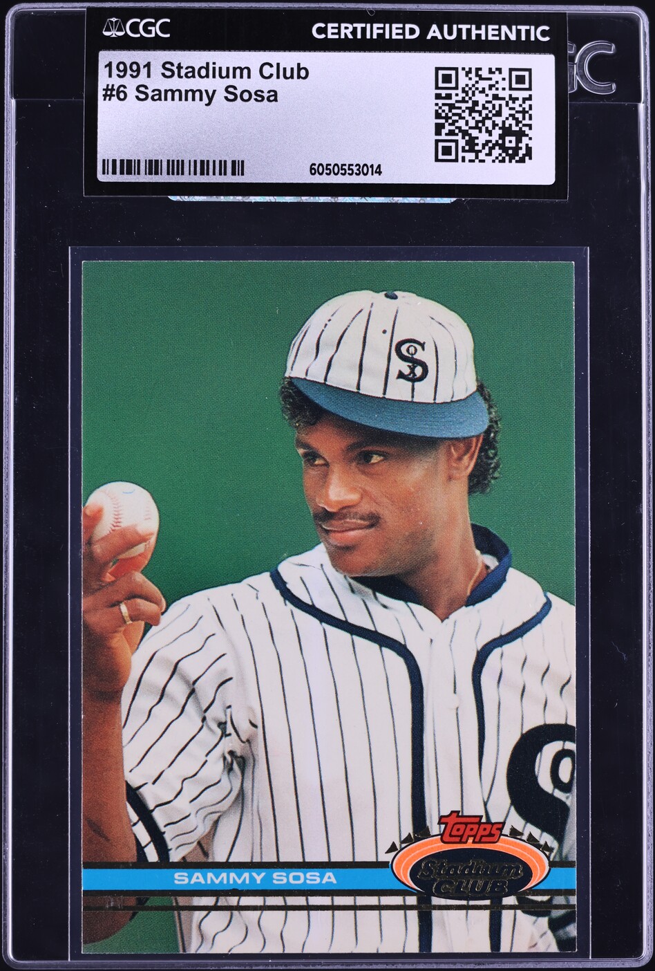 1991 Stadium Club Sammy Sosa #6 CGC AUTH