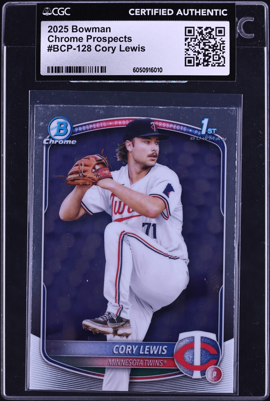 2025 Bowman Chrome Cory Lewis PROSPECT #BCP-128 CGC AUTH