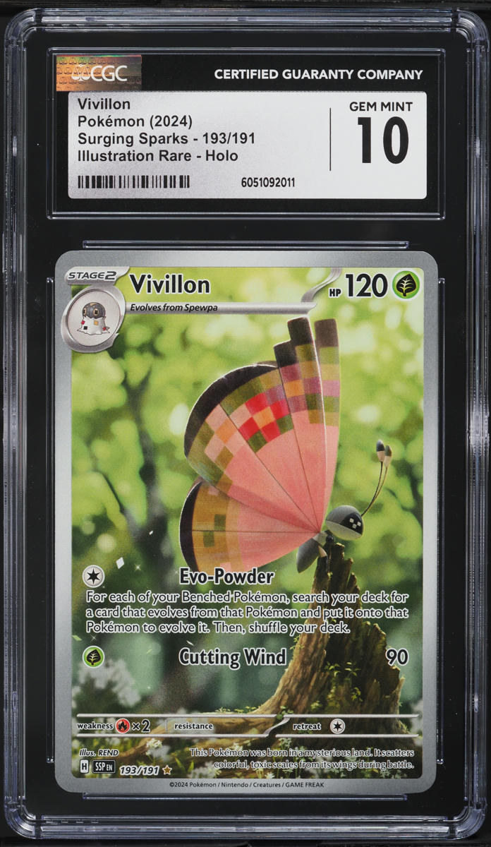 pokemon vivillon card PSA 10]{107/106} Attack 2 What is the color variation
