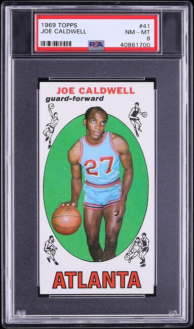 1969 Topps Basketball Joe Caldwell ROOKIE #41 PSA 8 NM-MT