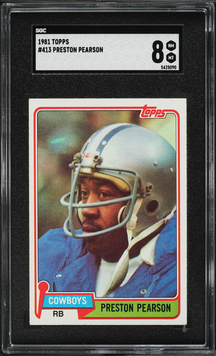 1981 Topps Football Preston Pearson #413 SGC 8 NM-MT