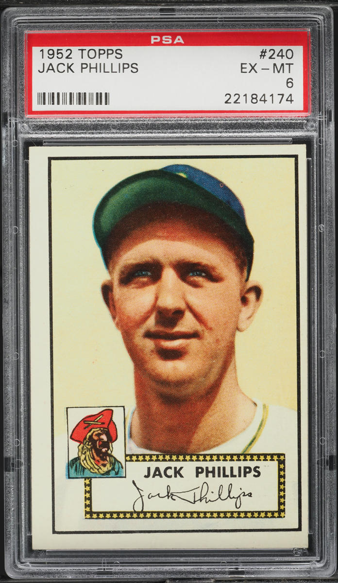 1952 Topps Jack Phillips #240 PSA 6 EXMT