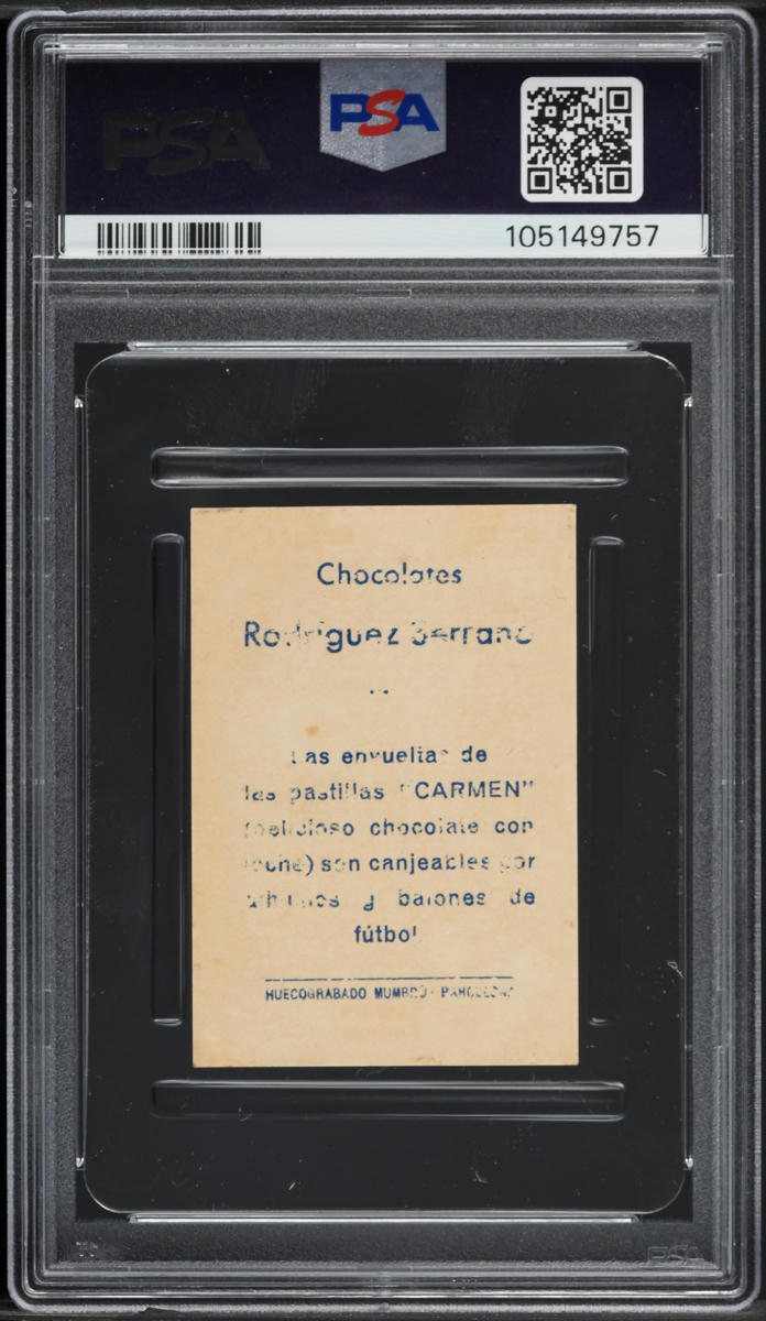 1933 Chocolates Rodriguez Serrano Album Futbolistico Ricardo Zamora #122 PSA 5
