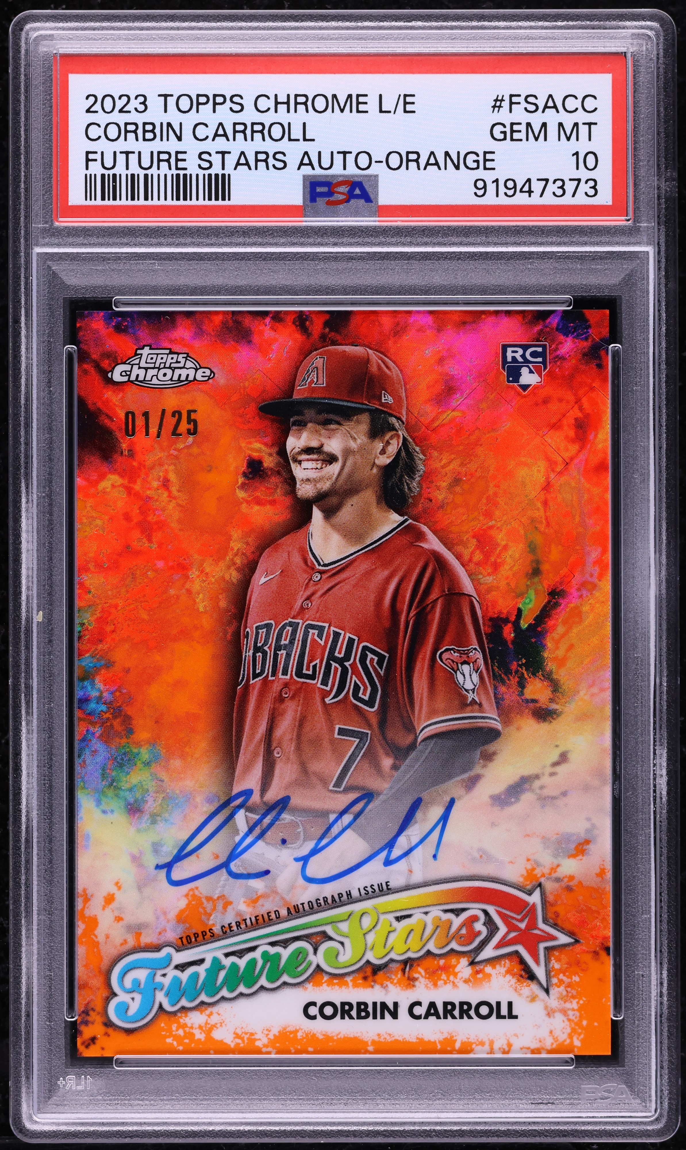 2023 Topps Chrome L/E Future Stars Orange Corbin Carroll ROOKIE 