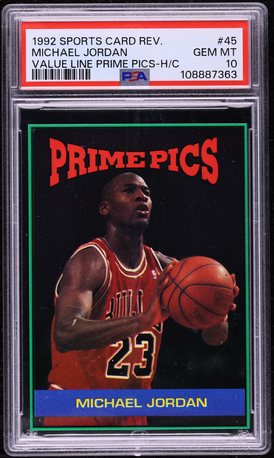 1992 Sports Card Review Value Line Prime Michael Jordan #45 PSA 10 GEM MINT