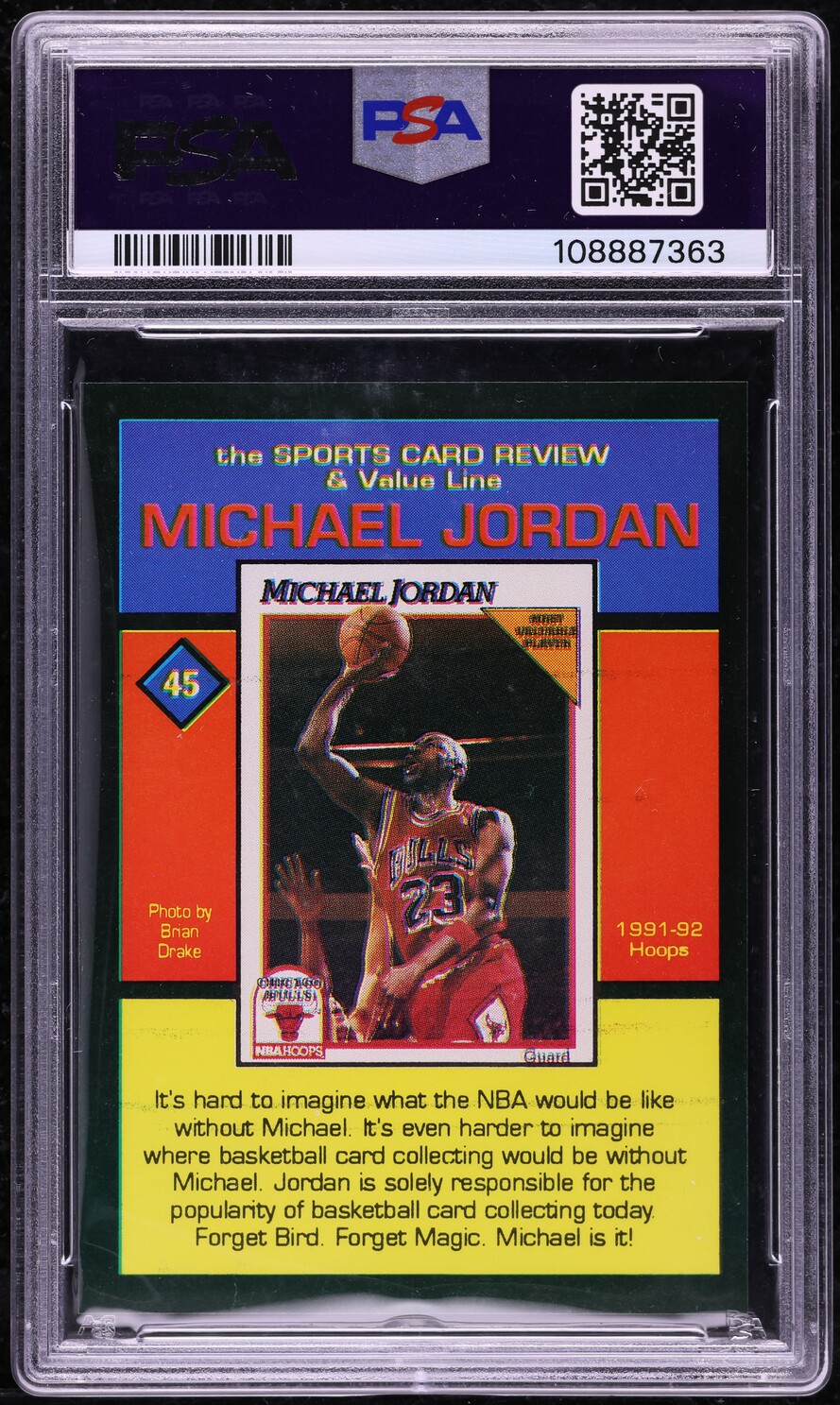 1992 Sports Card Review Value Line Prime Michael Jordan #45 PSA 10 GEM MINT