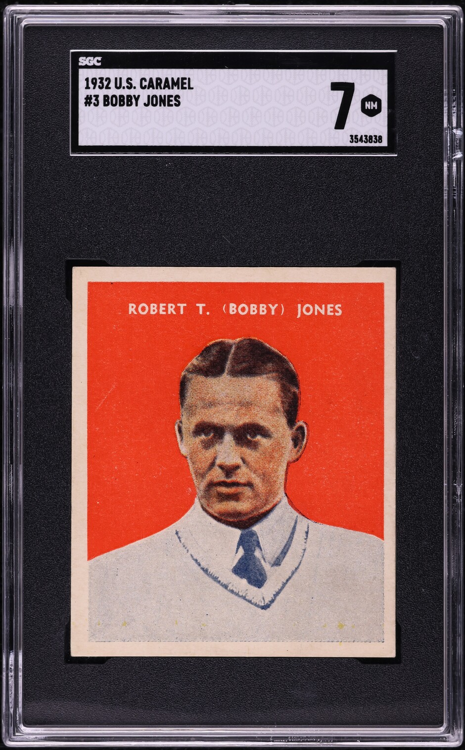 1932 U.S. Caramel Bobby Jones #3 SGC 7 NRMT
