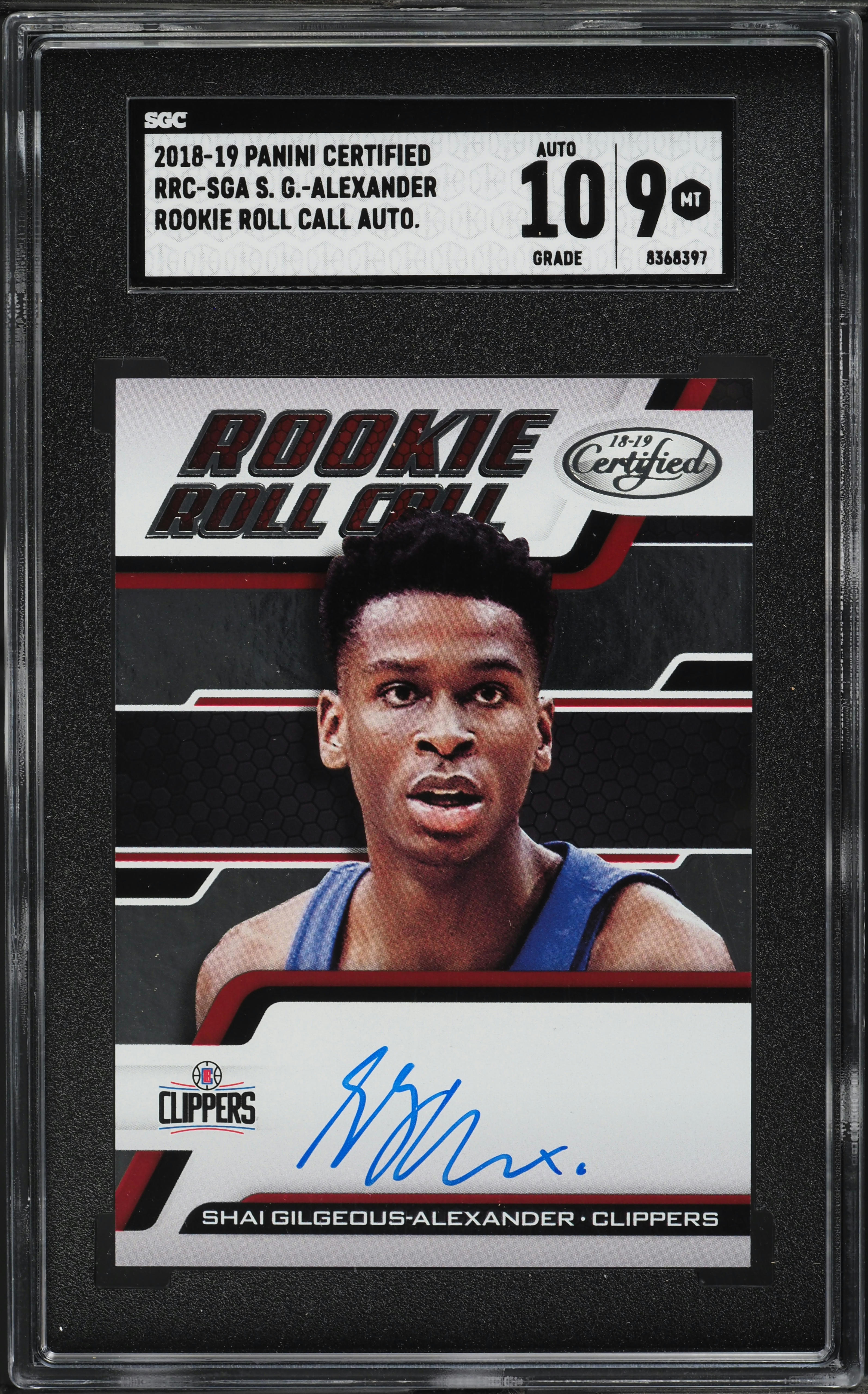 Shai Gilgeous Alexander SIGNED 2018 Prizm Hyper #184 Rookie RC 