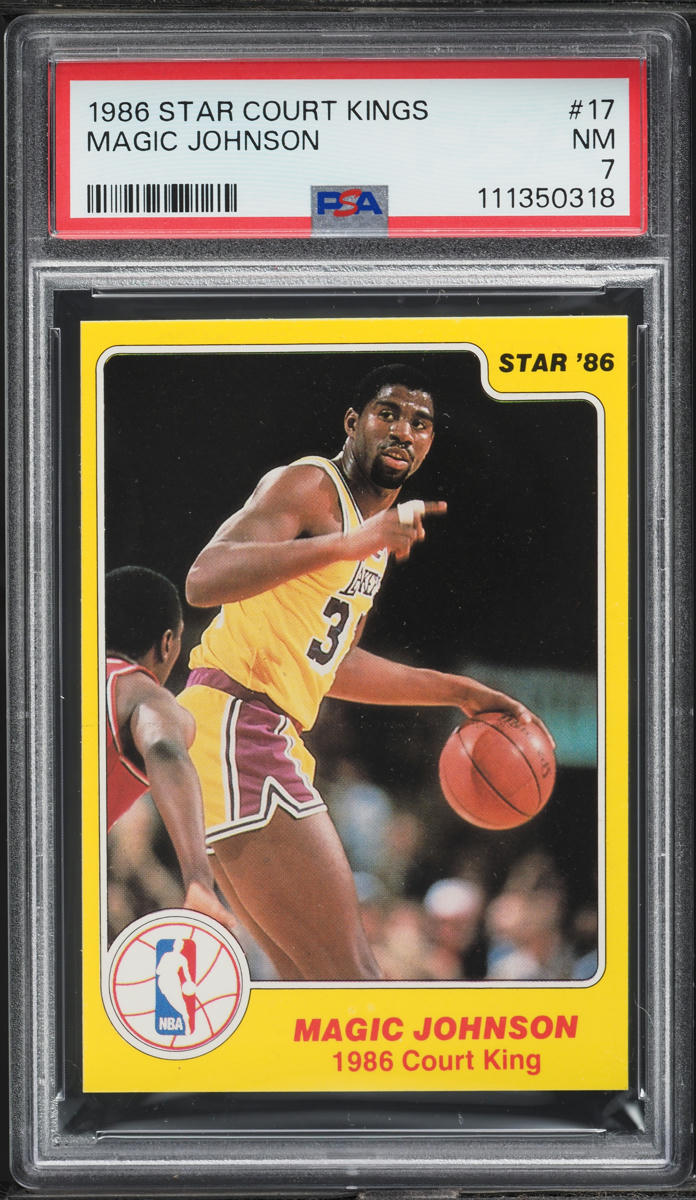 1986 Star Court Kings Magic Johnson #17 PSA 7 NRMT