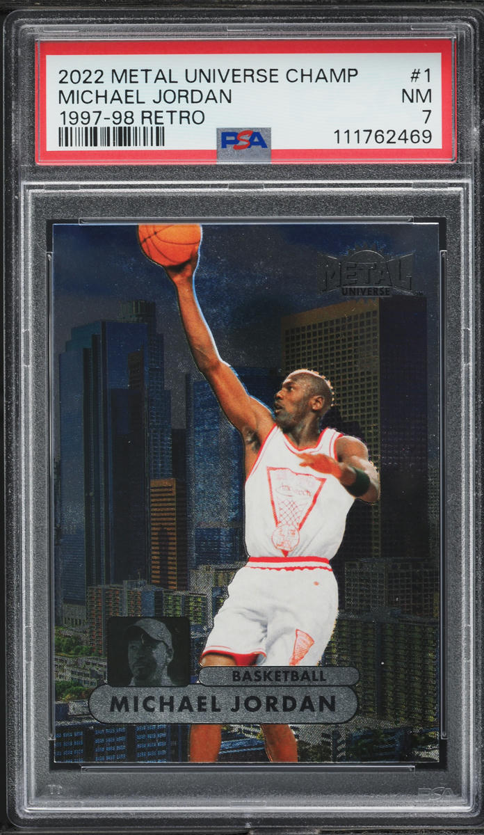 2022 Metal Universe Champions '97-98 Retro Michael Jordan #1 PSA 7