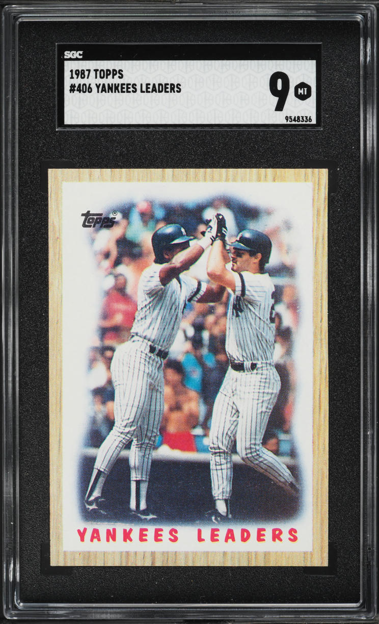 1987 Topps Yankees Leaders #406 SGC 9 MINT