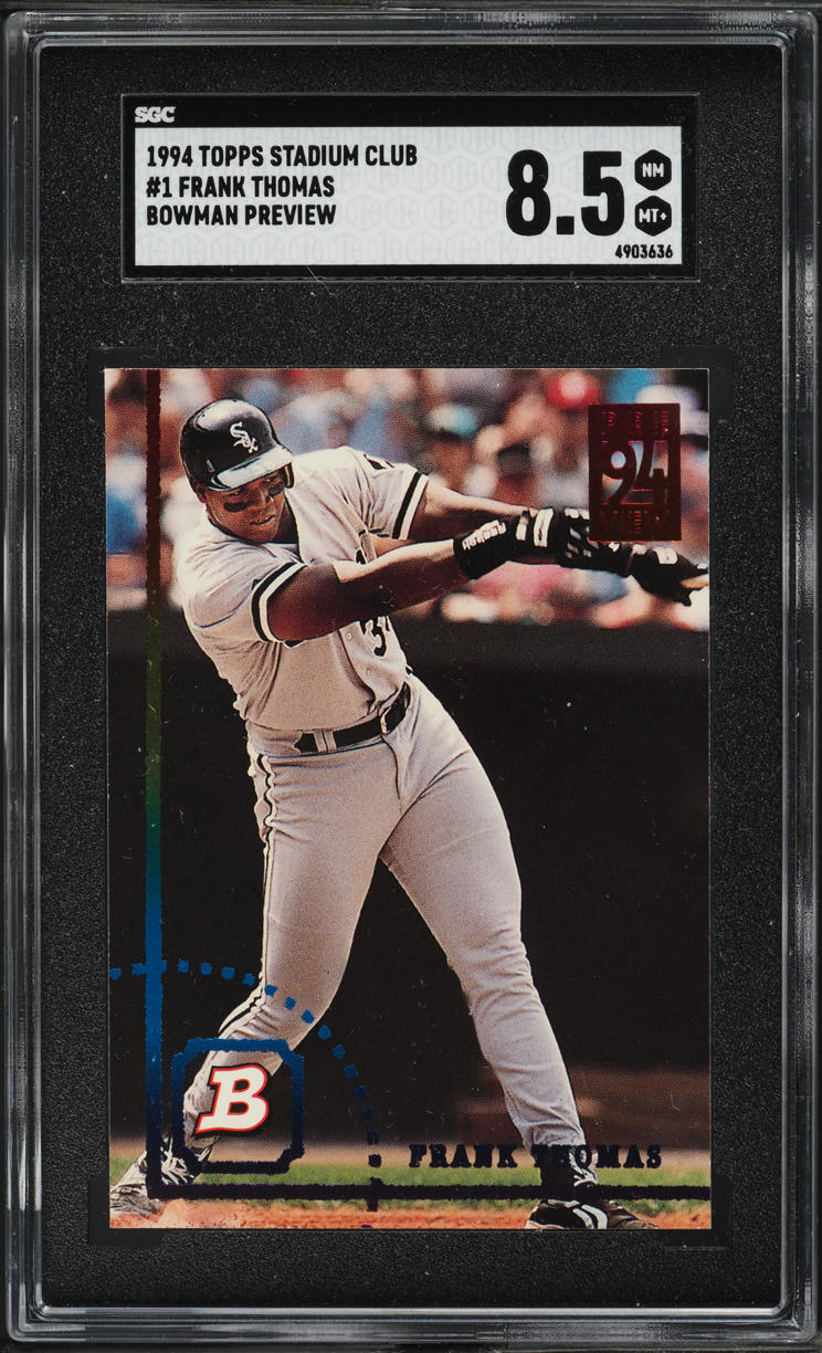 1994 Stadium Club Bowman Preview Frank Thomas #1 SGC 8.5 NM-MT+