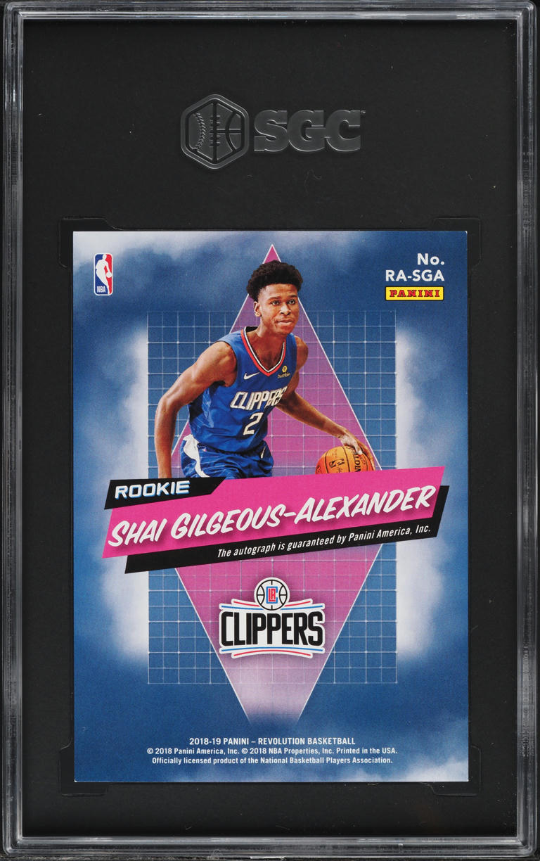 2018 Panini Revolution Shai Gilgeous-Alexander ROOKIE AUTO #RA-SGA SGC 9.5 MINT+