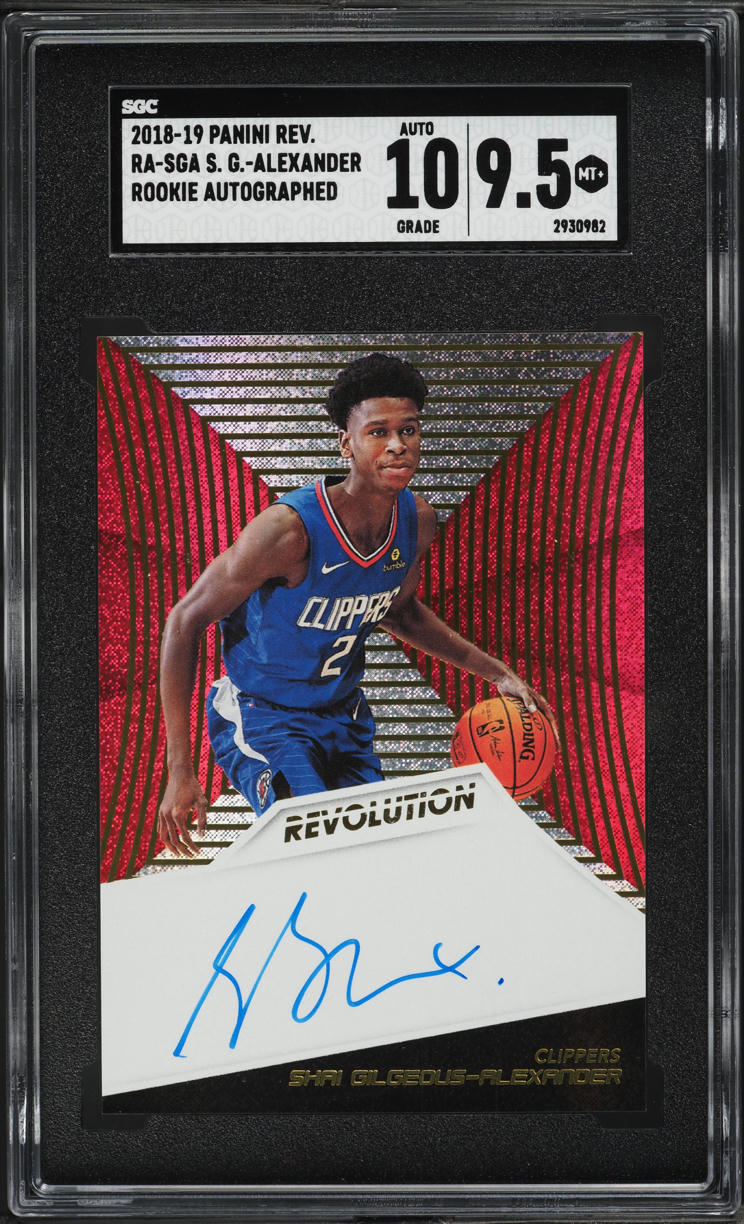 2018 Panini Revolution Shai Gilgeous-Alexander ROOKIE AUTO #RA-SGA SGC 9.5 MINT+